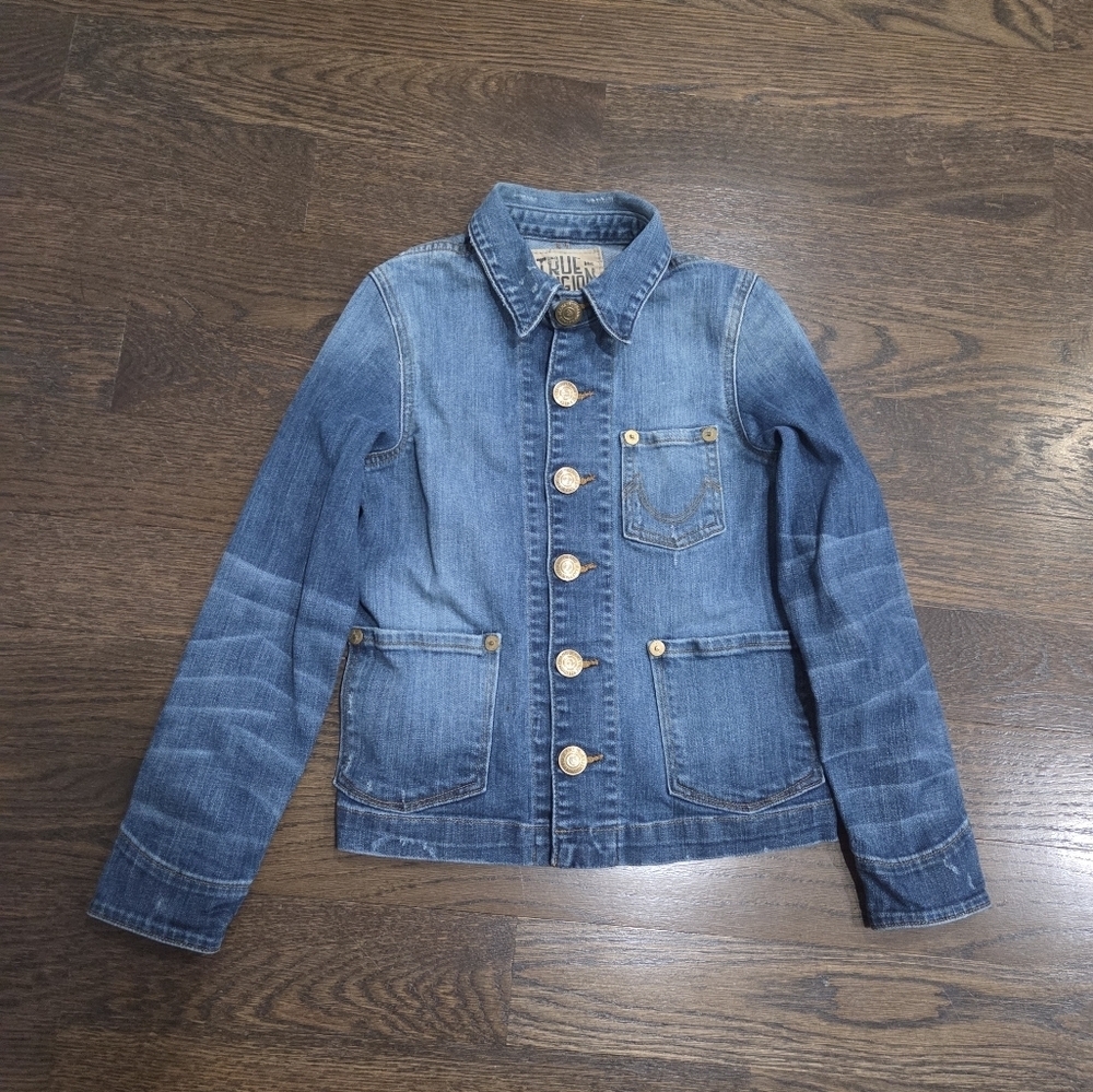 True Religion Girls Stylish Blue Denim Jacket Sz.M(10-12)